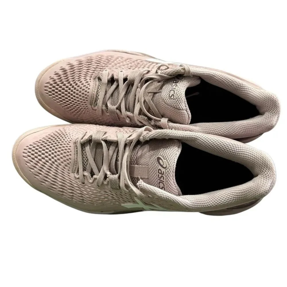 Asics Gel-Resolution 9 Tennis Shoes Womens US 9 White Pink Athletic 1042A208